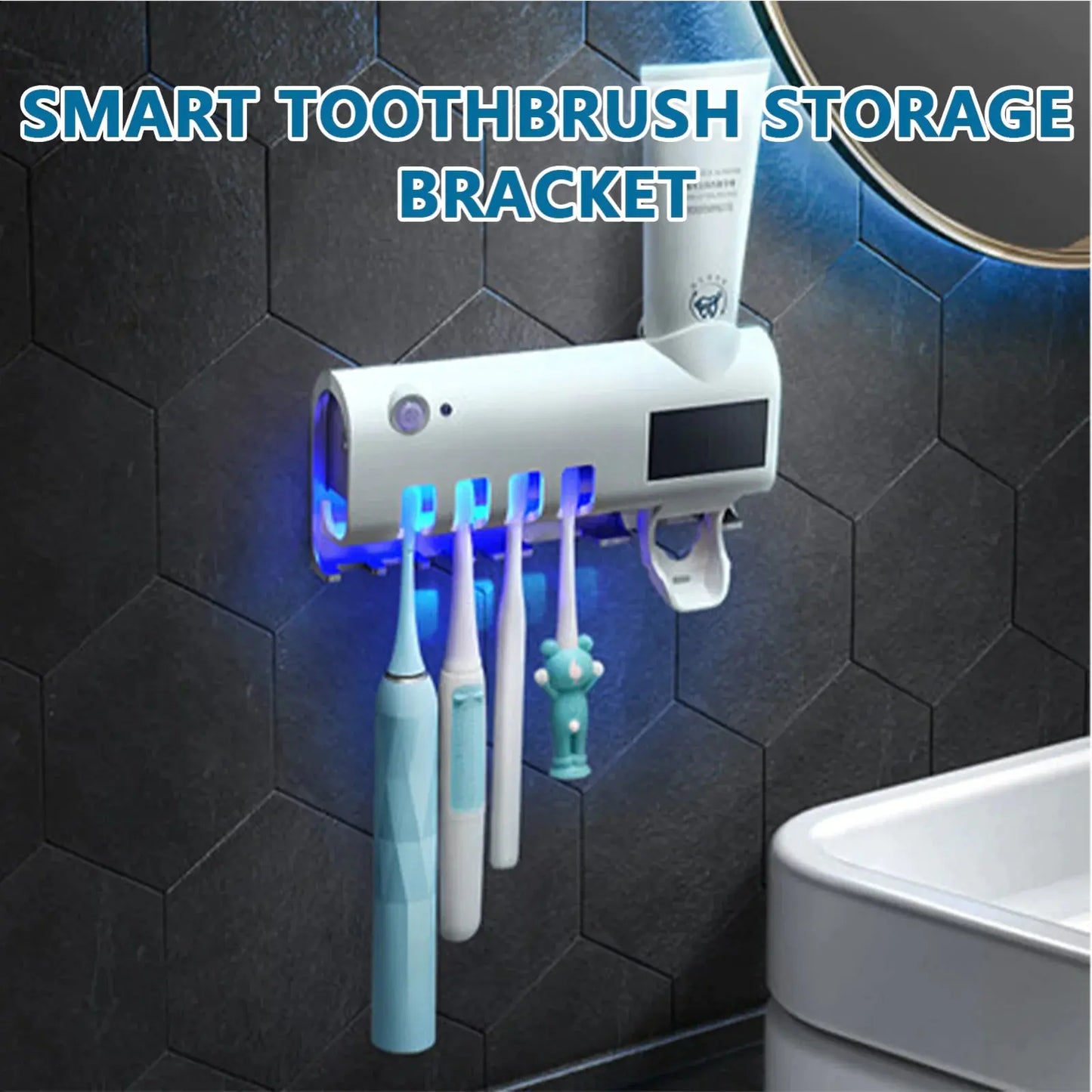 UV Sterilizing Toothbrush Holder & Paste Dispenser - Youvra