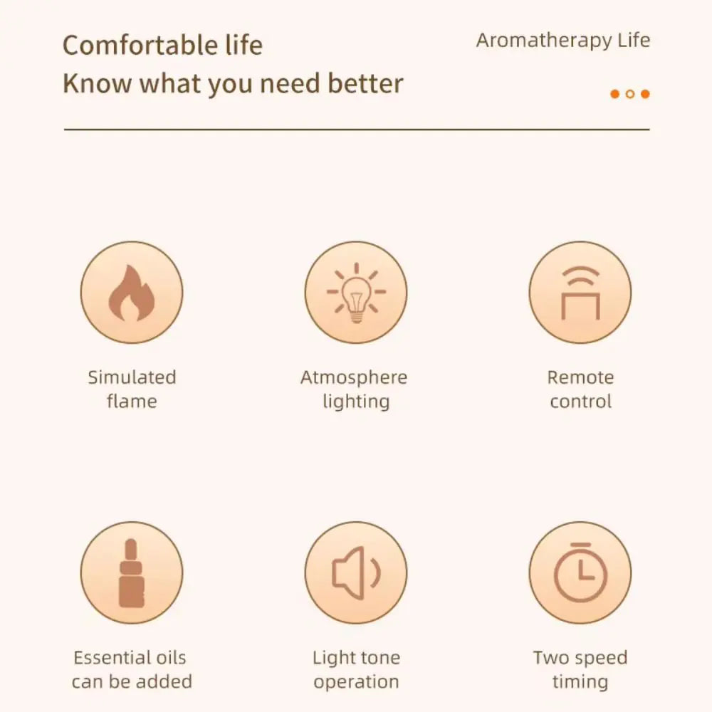 LumaFlare – Firelight Diffuser with Speaker - Youvra