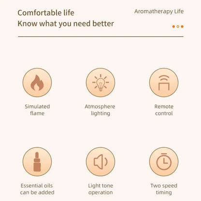 LumaFlare – Firelight Diffuser with Speaker - Youvra