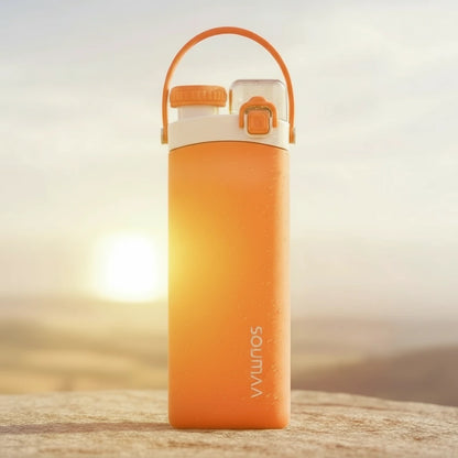 Collapsible Silicone Water Bottle with Straw – 600ml Portable, Leak-Proof, BPA-Free Travel Bottle - Youvra