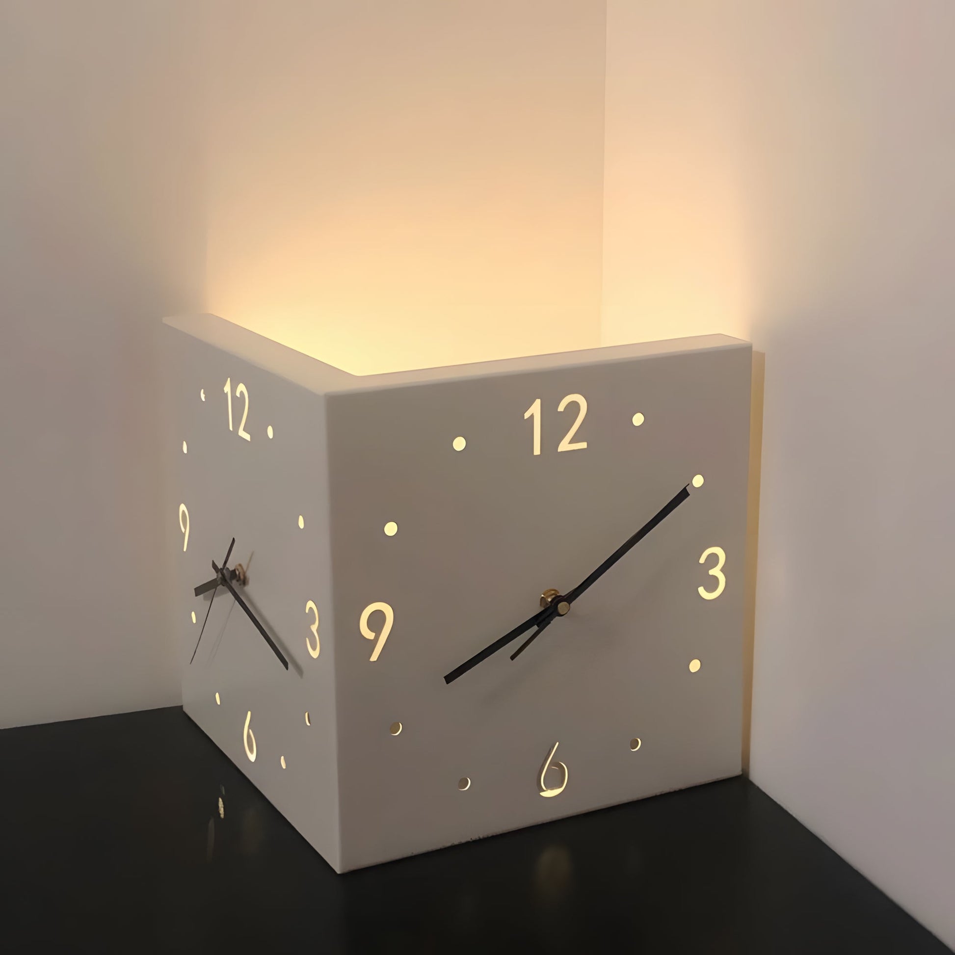 Nordic Square Modern Corner Wall Clock - Youvra