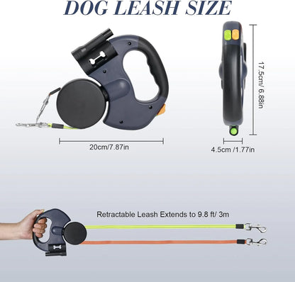 Twin Tangle-Free Retractable Dog Leash - Youvra