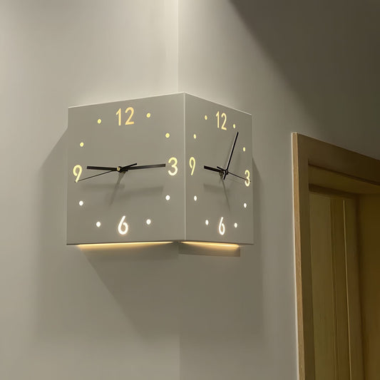 Nordic Square Modern Corner Wall Clock - Youvra