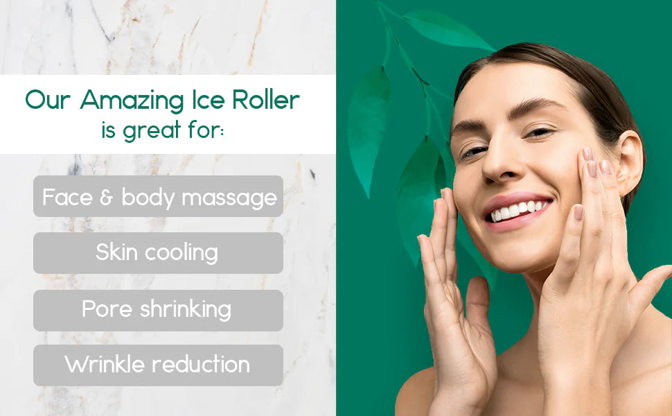 FrostGlow Ice Roller – Stainless Steel Facial & Body Massage Tool - Youvra