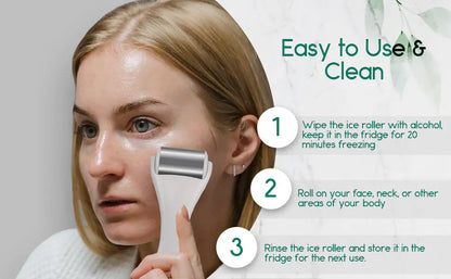 FrostGlow Ice Roller – Stainless Steel Facial & Body Massage Tool - Youvra