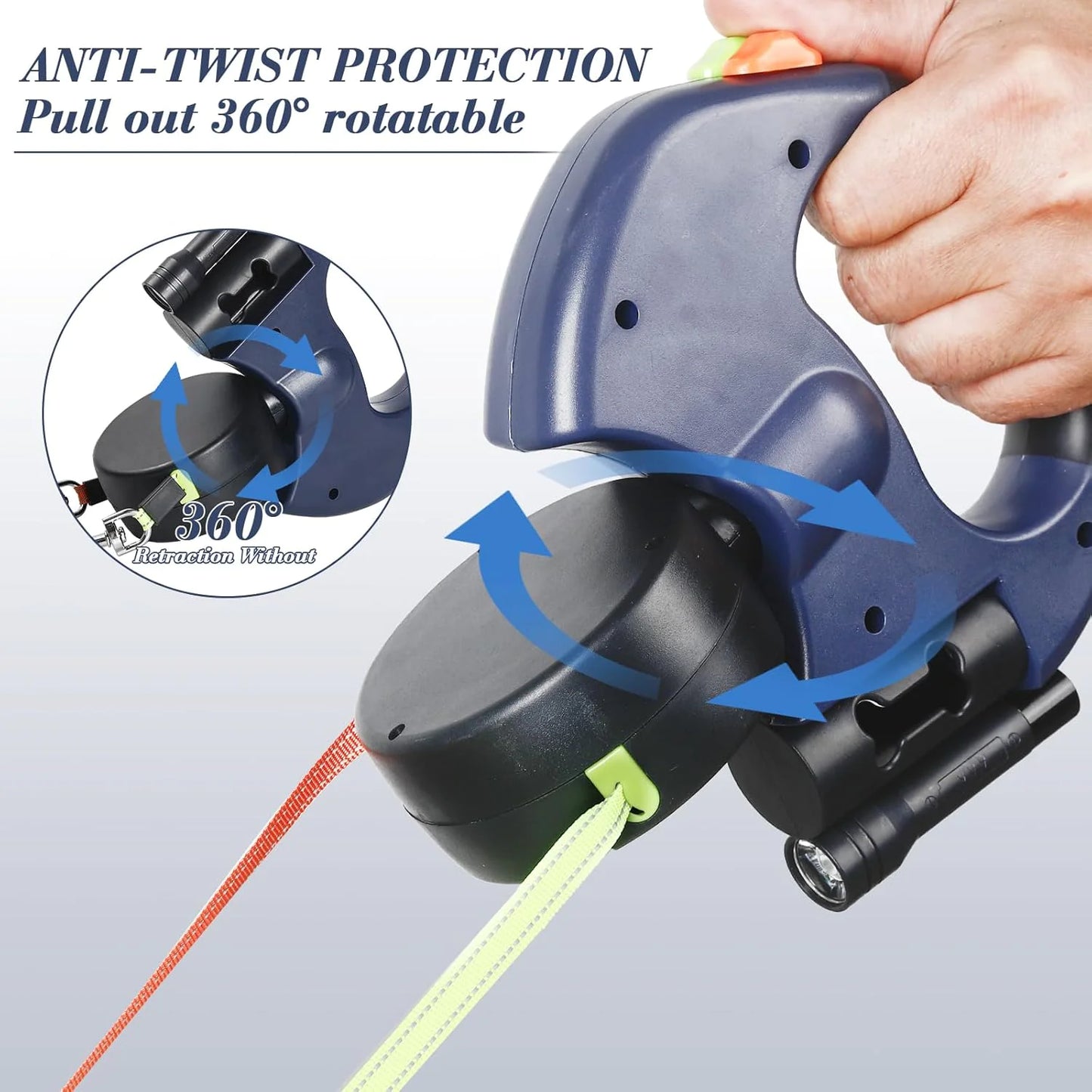 Twin Tangle-Free Retractable Dog Leash - Youvra