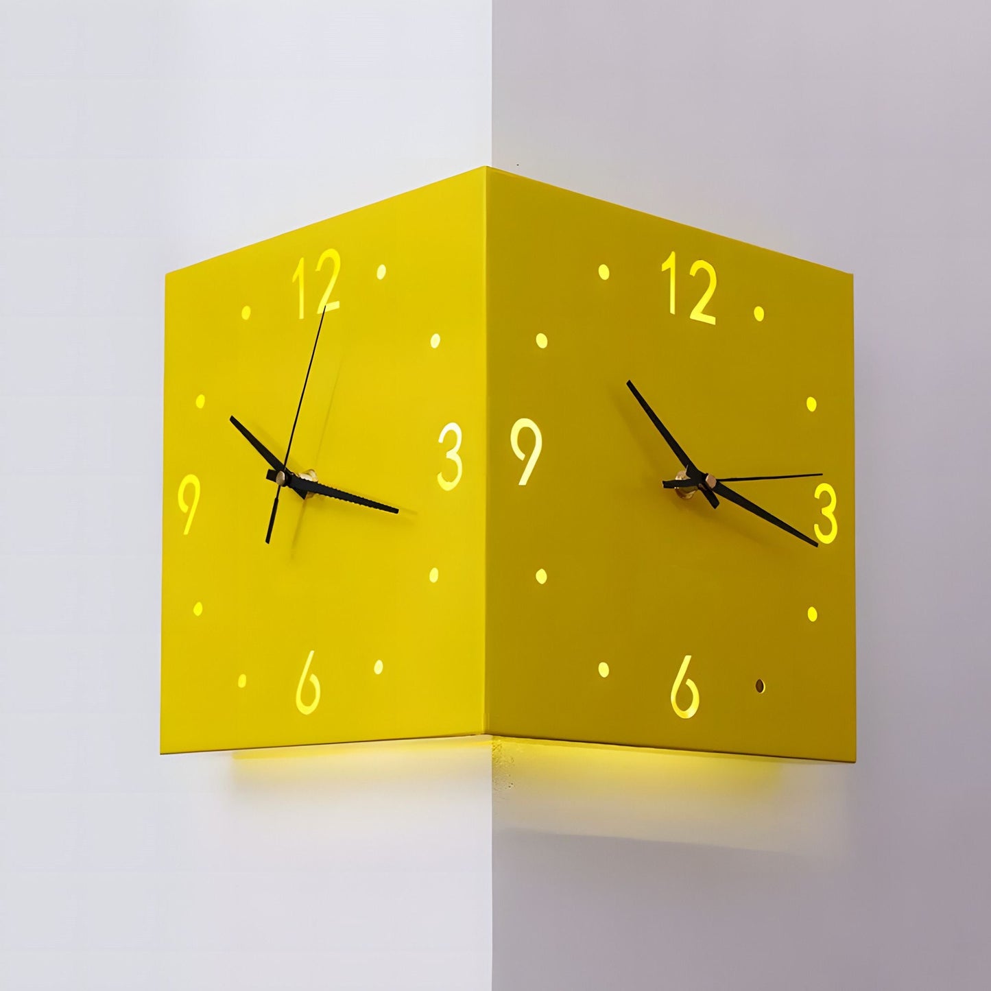 Nordic Square Modern Corner Wall Clock - Youvra