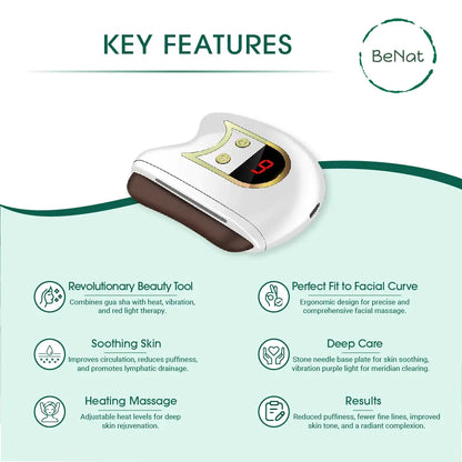 RadianceLift Electric Gua Sha – Heated Red Light Facial Sculpting Massager - Youvra