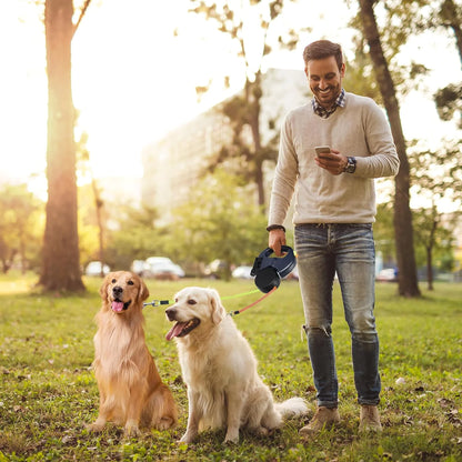 Twin Tangle-Free Retractable Dog Leash - Youvra